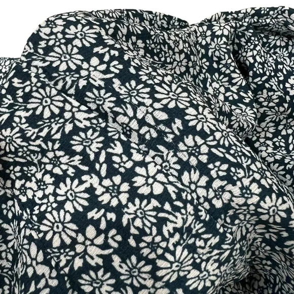 Blue Rain Teal Floral Poet Long Sleeve Romper S - Picture 7 of 7